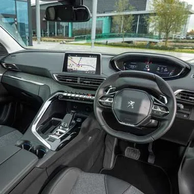 CMH peugeot- Interior image of a white Peugoet 3008